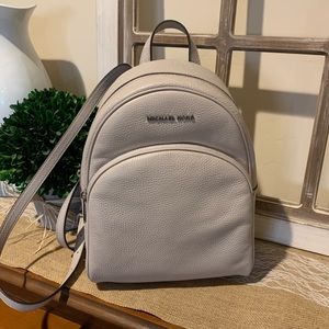 Michael Kors Abbey Gray Leather Backpack